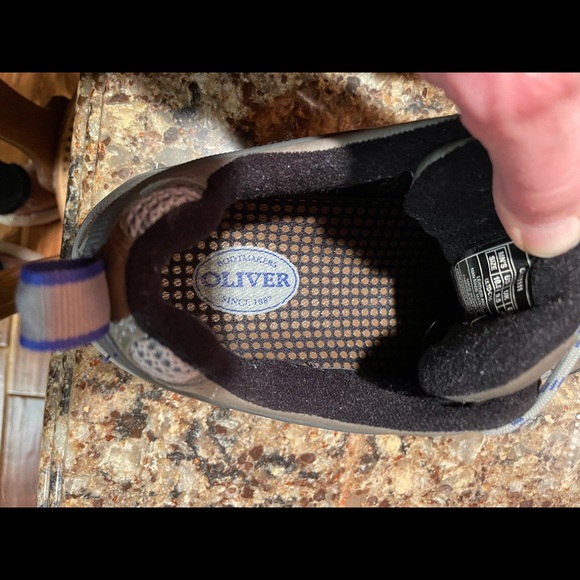 Oliver’s Men’s size 10.5 steel Toe Low Industrial Grey Blue Hike Work Sneakers - Picture 8 of 11